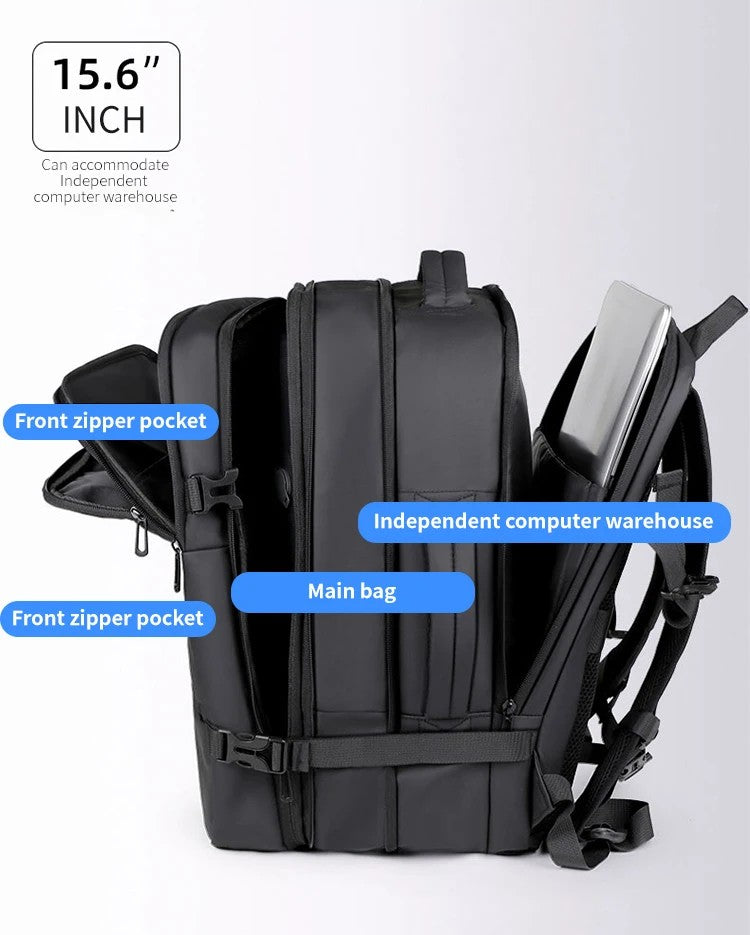 Vacuum Travel Backpack with Integrated Pump